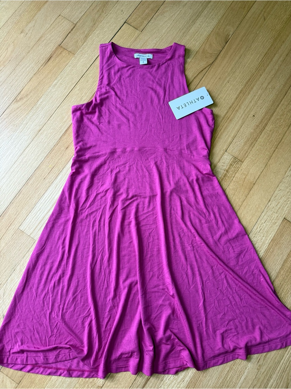 Athleta Fuchsia Sleeveless Flare Dress